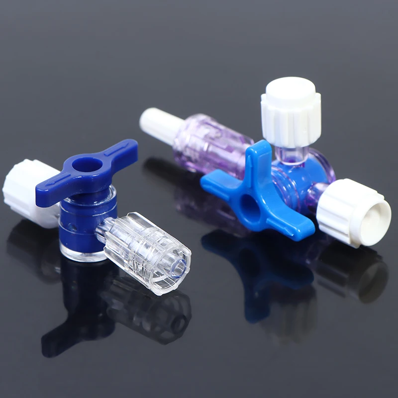Clinical Hospital Luer Lock Adapter,Plastic Two Way Three Way Stop Cock