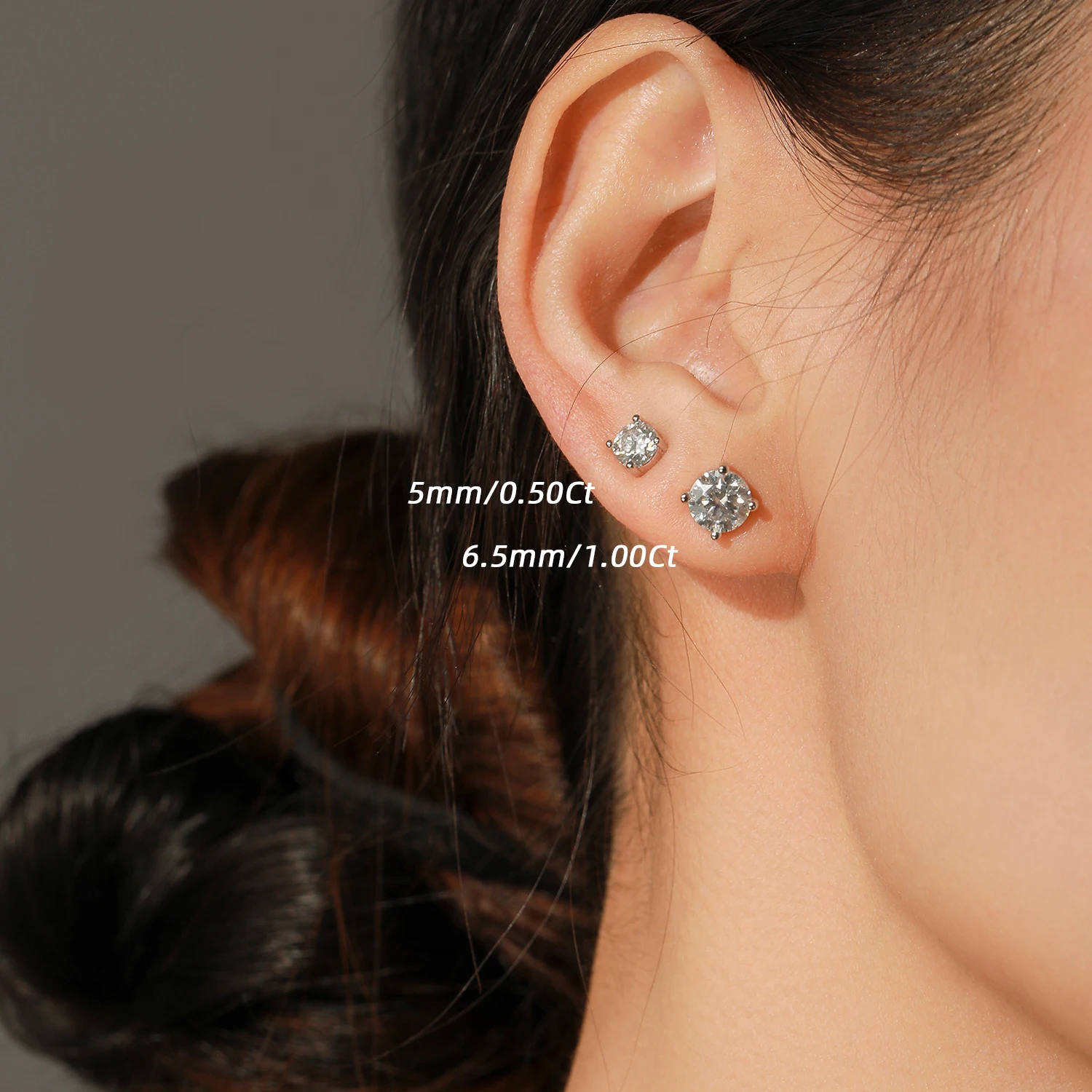 MODIAN 1.00Ct 2.00Ct モアッサナイト D カラーラボダイヤモンド 