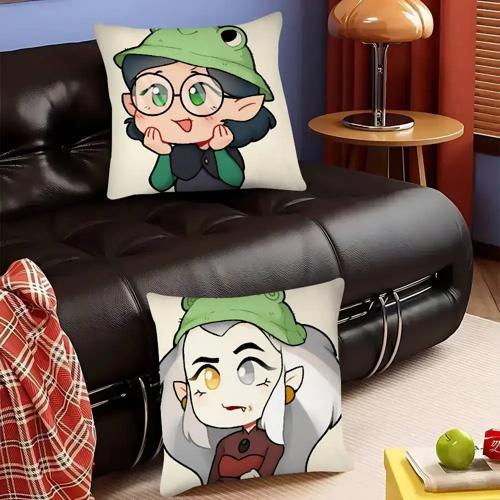 Cartoon Owl House Decorative Pillow Cover – Stylish Square Cushion