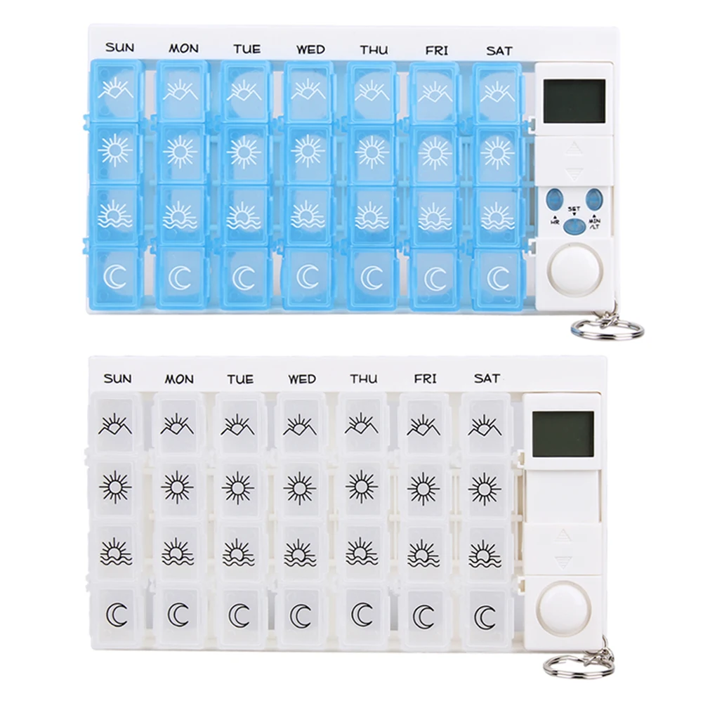 28-Grid Electronic Medicine Storage W/Timer 5