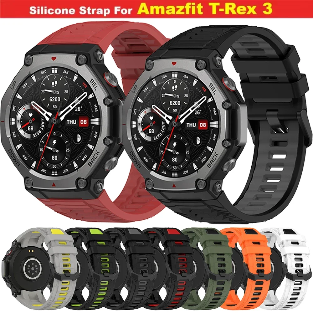 Silicone Strap For Amazfit T-REX Smart Watch Sports Band