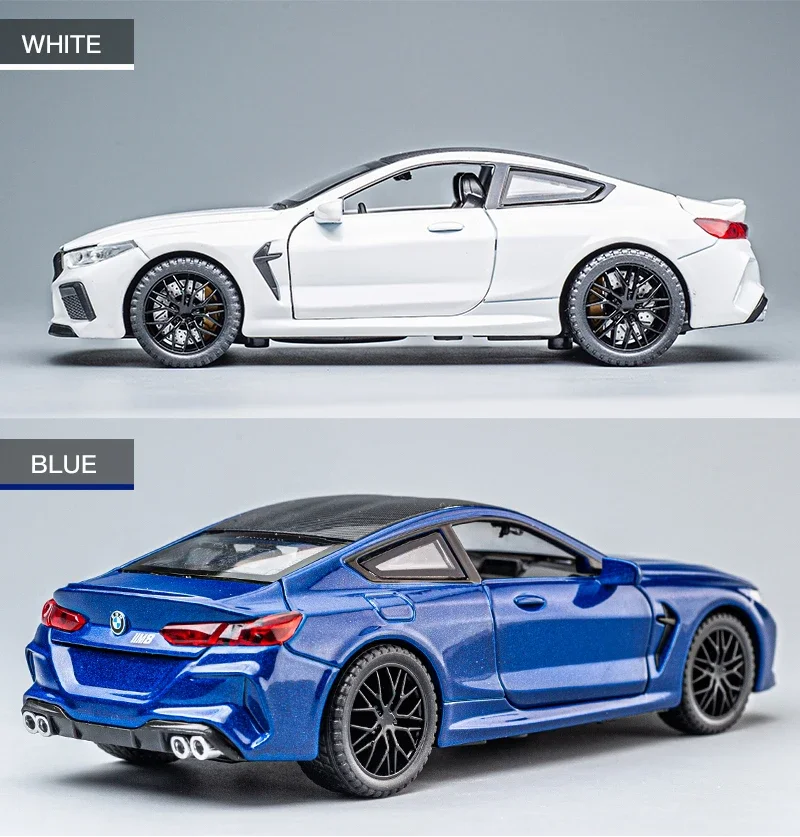 1:32 BMW M8 IM Supercar Alloy Diecasts & Toy Vehicles Metal Toy Car Model Sound and light Collection Kids Toy 4