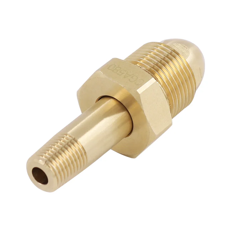 Raccord Bouteille De Gaz CGA-580 En Laiton - Écrou Et 3 Nipples Pour Hélium, Argon, Azote