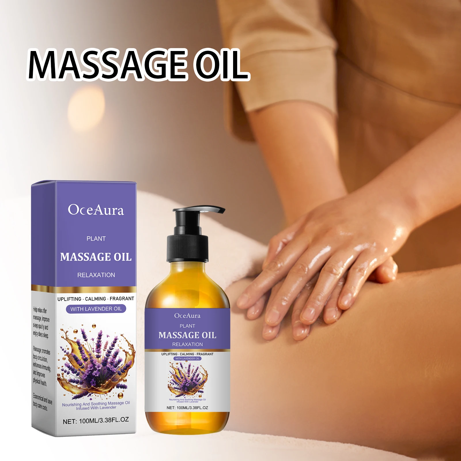 Lavender Essential Oil Moisturizing Body Skin Smoothing Soft Stress Relief Muscle Sore Help Sleep Spa Relaxing Massage Oil Scc92bb50aef5404a8c14a41725c2a80cK