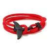 Simple new Milan Line Ocean Wind Whale Tail Bracelet Personality everything with the Year of your life couple woven red bracelet 6