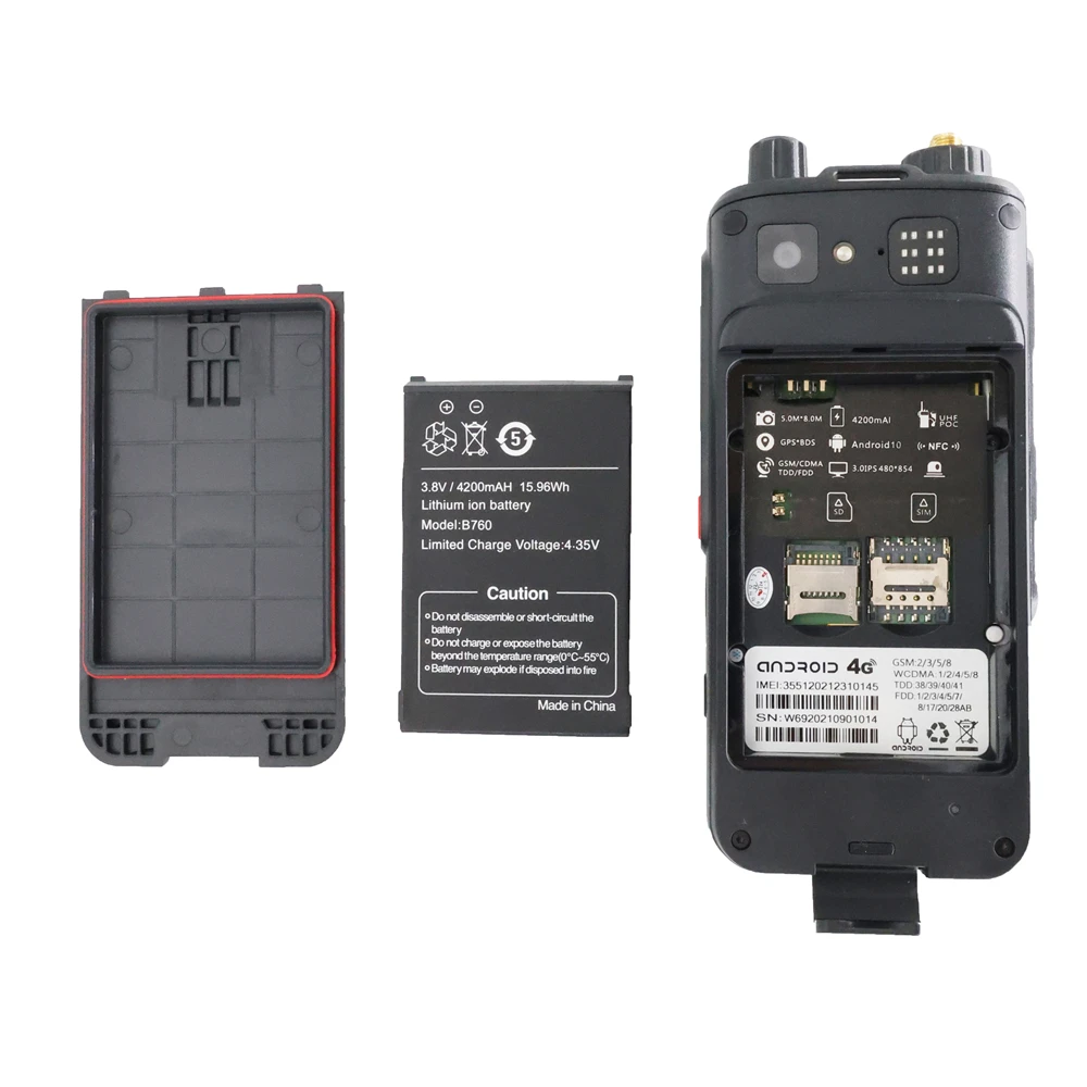 W6 + 워키토키 4G 네트워크 라디오, 안드로이드 10, LTE, WCDMA, GSM, POC 라디오, WIFI, 실제 PTT 젤로 작동, 신제품