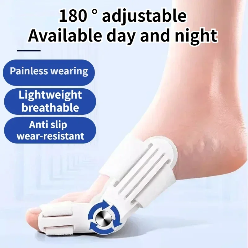 A Pair Adjustable Toe Corrector Hallux Valgus Big Toe Corrector Rotatable Toe Straightener for toe corrector