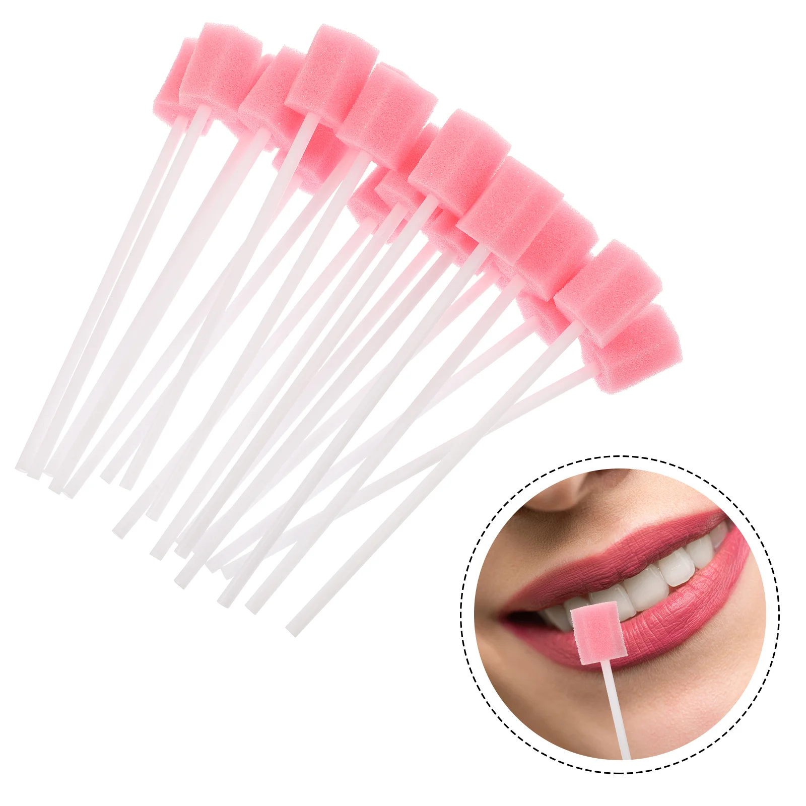 

Mouth Cleansing Sponge with Handle Cavity Accessory Oral Swabs Cleaning Professional for Wand