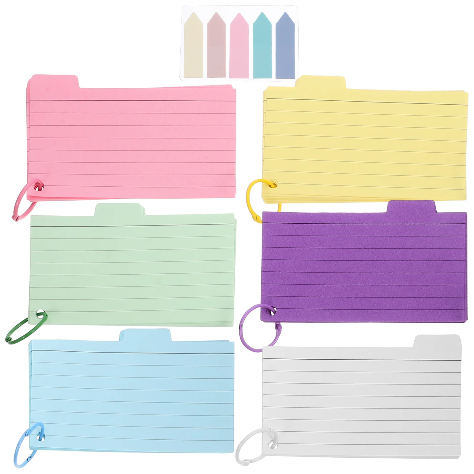 

1 Set Index Cards with Rings Study Flash Cards Single Hole Punched Flashcards Studying Note Card