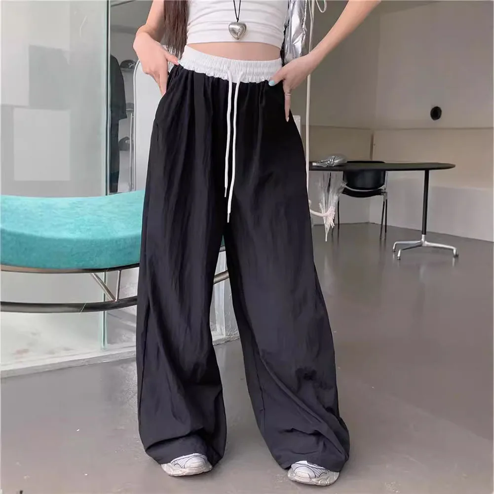 Lässiger Ausflug für den täglichen Gebrauch, schwarze Y2K-gestreifte Hose, lässig, Frühling, Sommer, Herbst, Winter, Urlaub, Urlaub, Alltag, brandneu – Detail 6