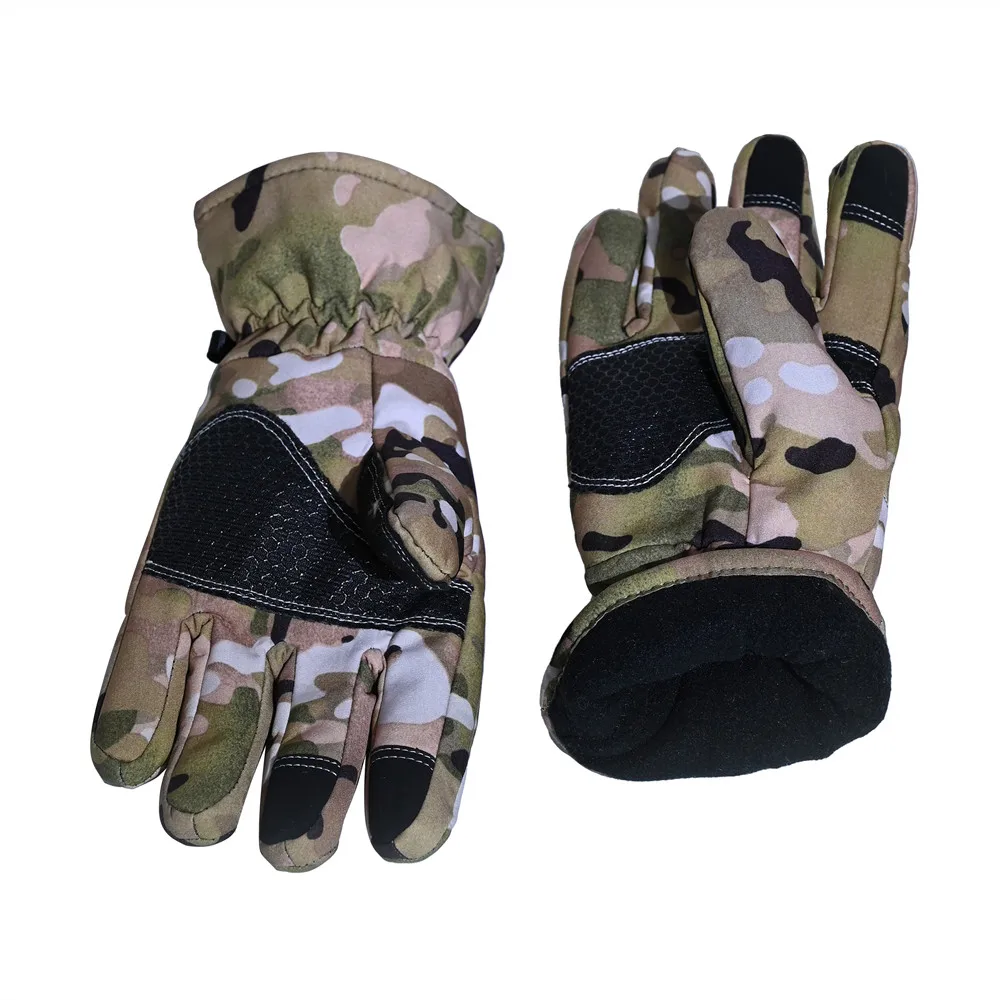 Camo Winter Gloves Hunting Tactical Fishing Defender Gloves Waterproof Insulated Long-Wear Non-Slip Grip Tactical