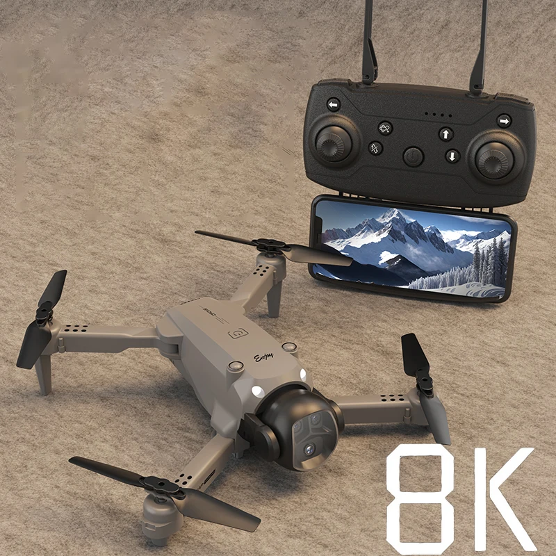 Drone E4 Amélioré 8K Double Caméra Moteur Brushless en vol stationnaire avec évitement d'obstacles