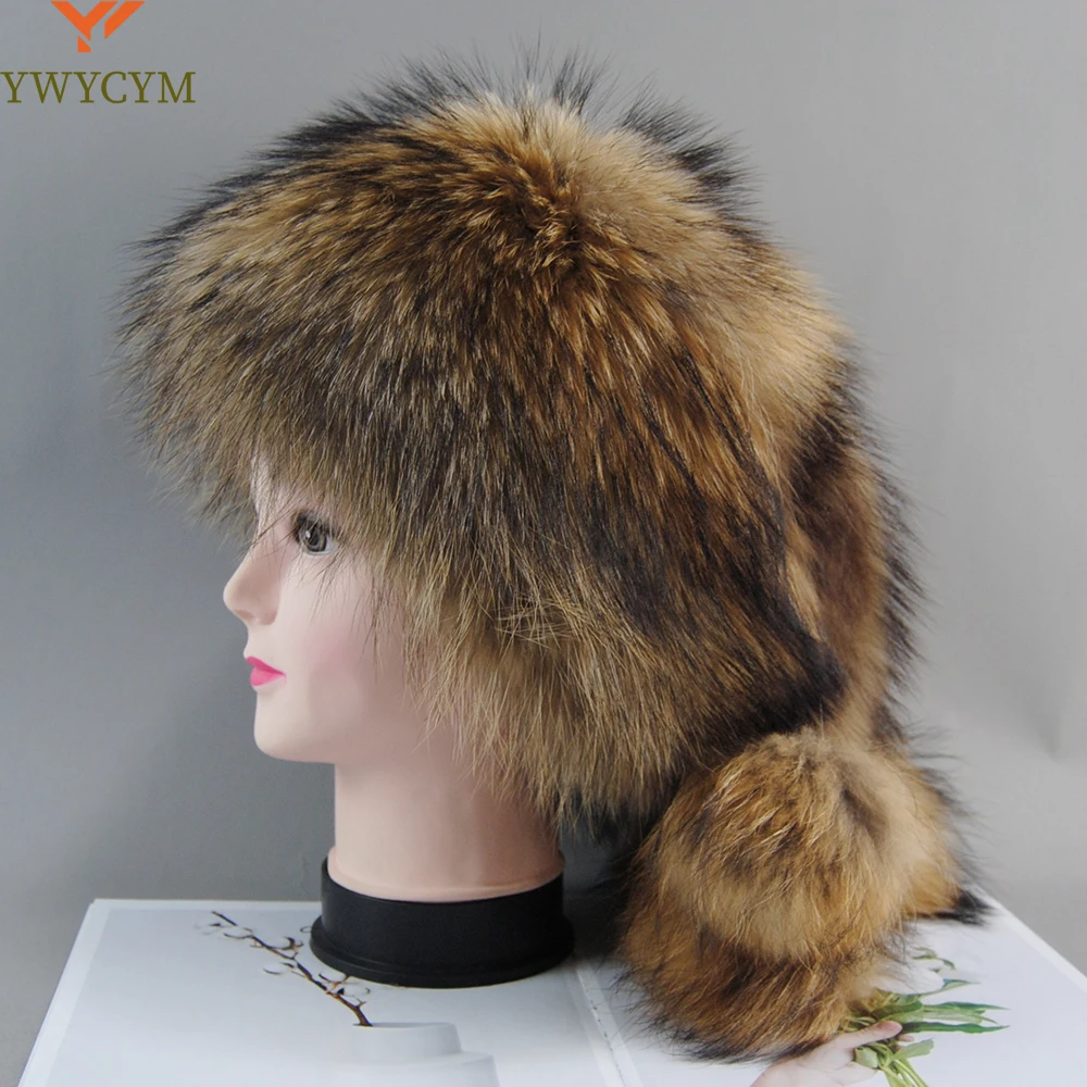 

2024 Russian Women Luxurious 100% Natural Fox Fur Cap Winter Thick Fur Hat New Lady Fluffy Whole Skin Real Fox Fur Bomber Hats