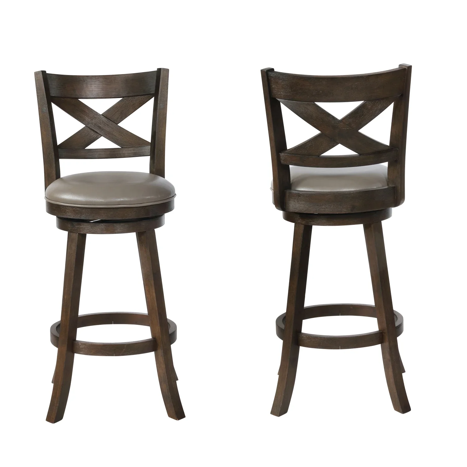

Gray Modern Kipper Swivel Bar Stool Set of 2 for Contemporary Home Decor - Stylish and Versatile Seating Option for Kitchen or B
