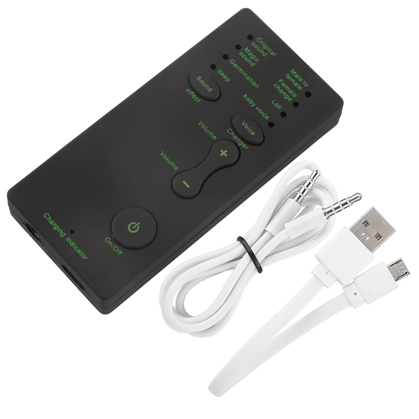 Audio Sound Card Portable Mini Voice Changer Live Broadcast Sound Card For Mobile Phone PC English Version External
