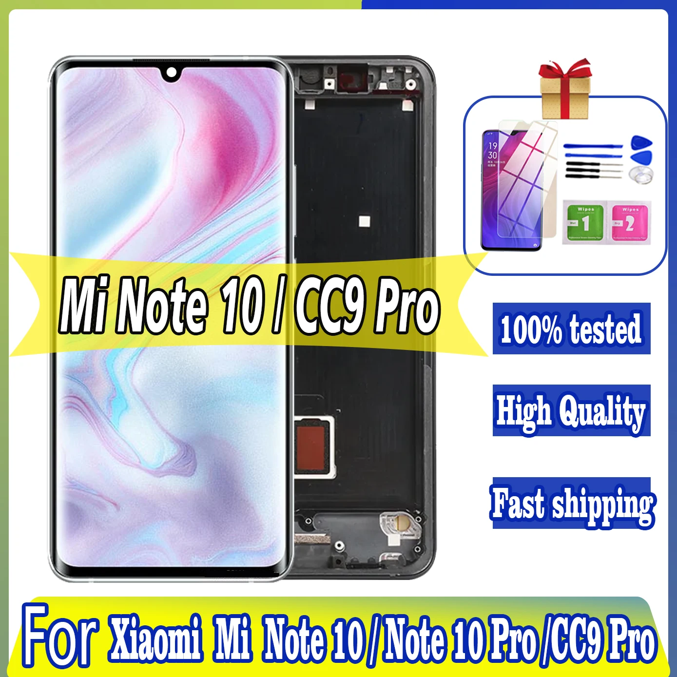 Amoled Originale Per Xiaomi Mi Cc9 Pro Lcd Per Mi Note 10 Pro Display Frame Mi Note10 Lite Display Muslimah Digitizer Touch Scree