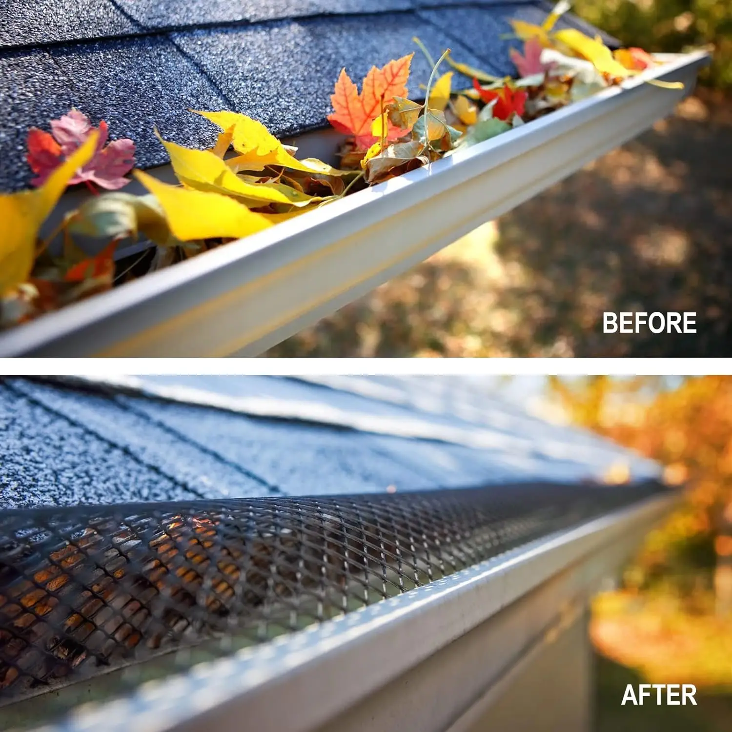 Gutter Guard Mesh Plastic Roll Garden Drainage Protector Leaf Debris Blocker Preventing Clogged Drains with 10 Clip Fixed gutter guard mesh
