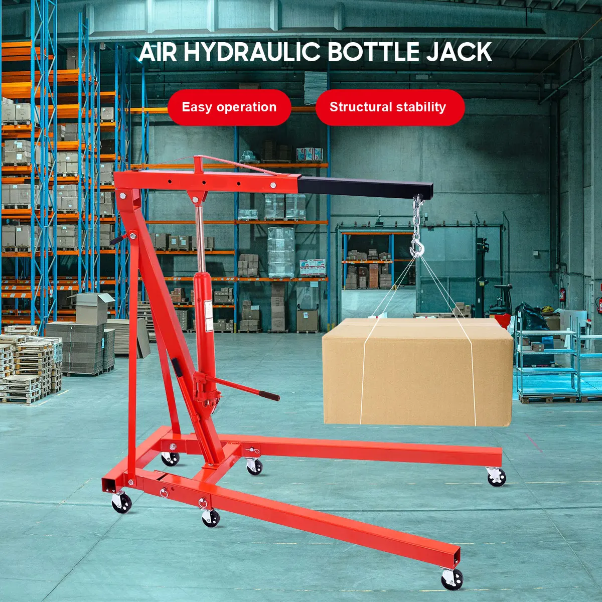 12 Ton Hydraulic Jack Repair Tool Long Ram Manual Replacement 8T Engine Hydraulic Jack Lift Hoist Tool
