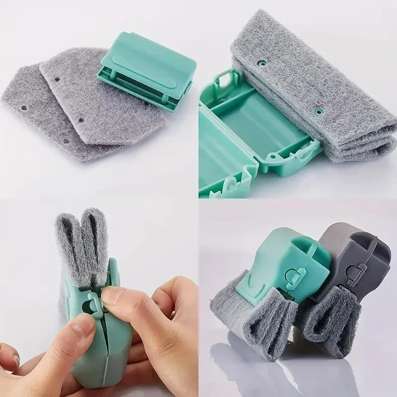 Small Window Groove Cleaning Brush Tool Door Window Sill Track Cleaner Lightweight Durable Stainless Steel Material 5