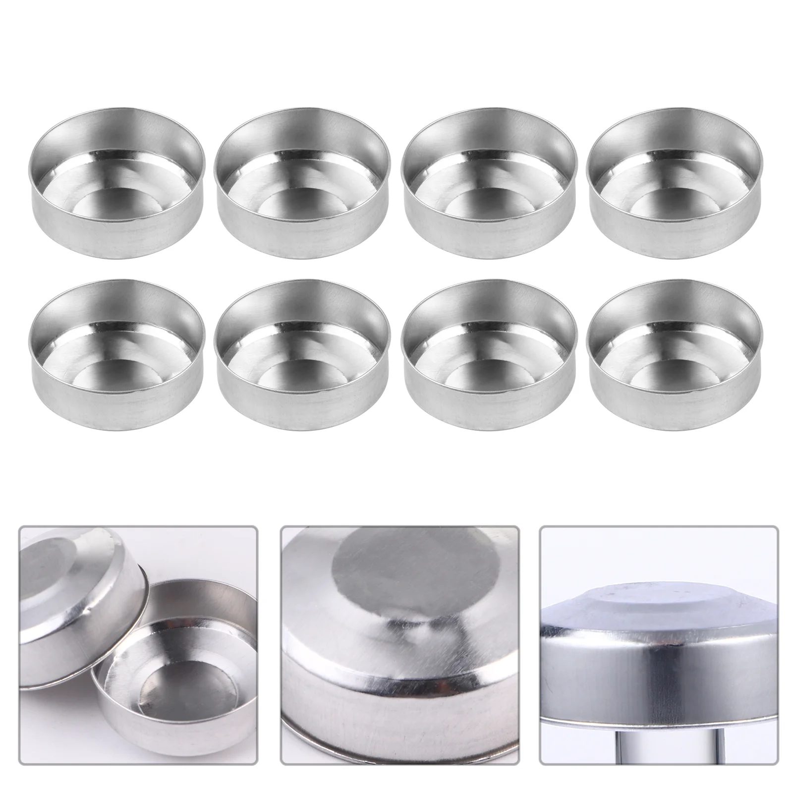 100 Pcs Tea Wax Aluminum Box Light Holders Tealight Case Cup Empty Jars Cups Candles Travel