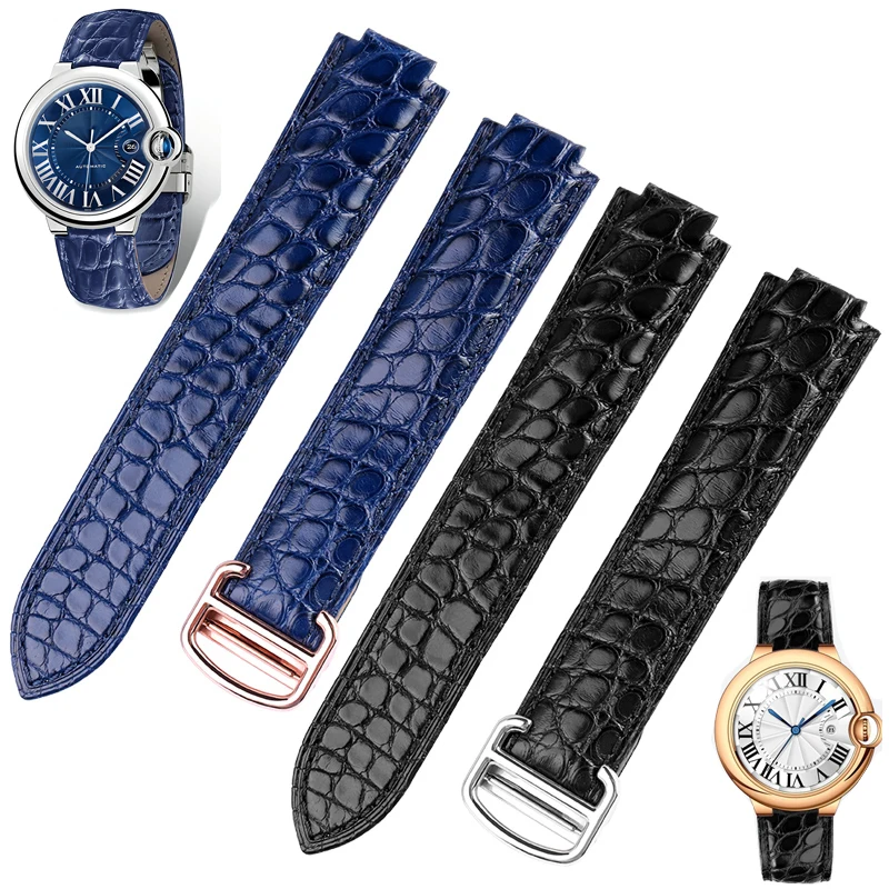 16 18 20 22m For Cartier blue balloon leather watchband Blue