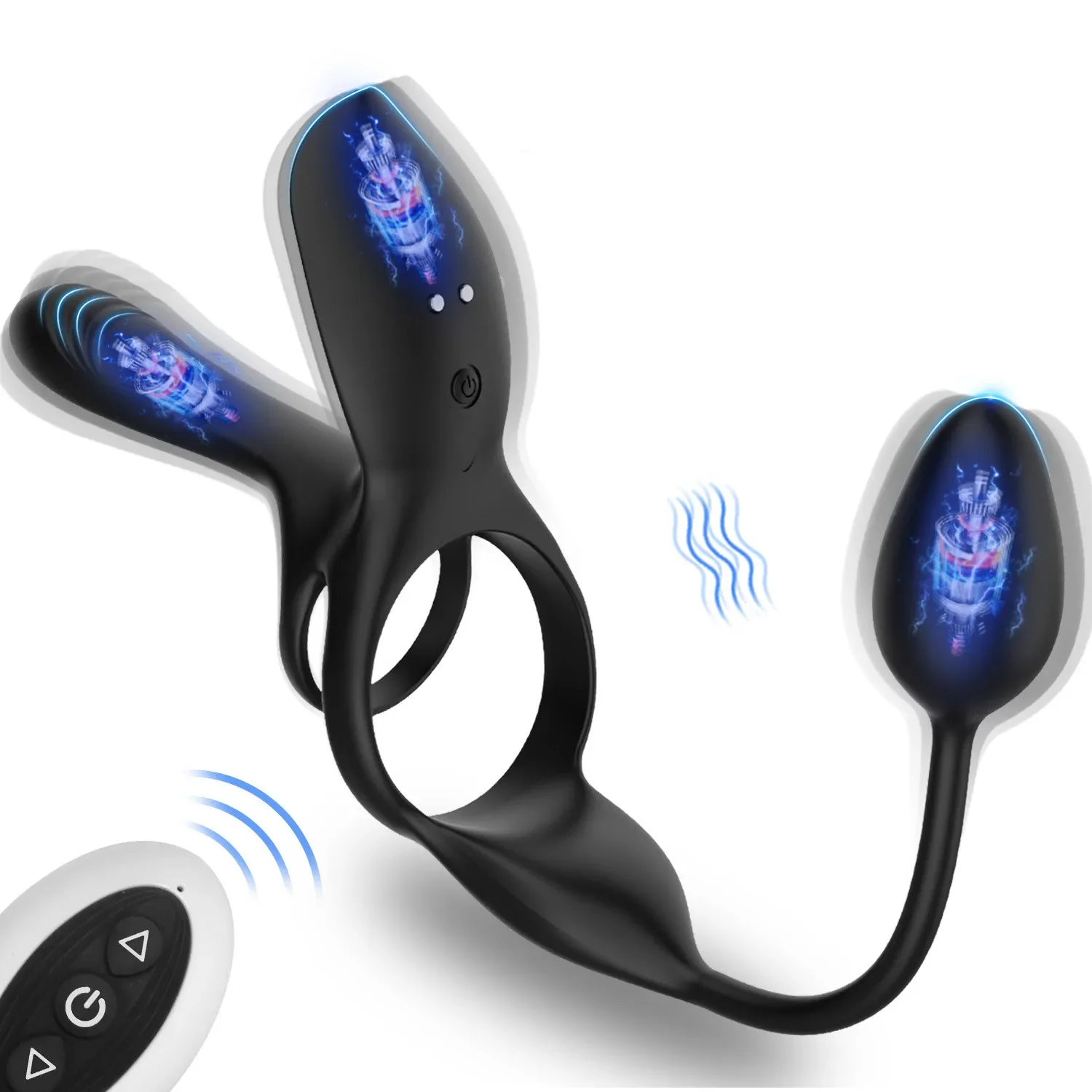 Penis Ring Vibrator – 3 Motors, 7 Vibration Modes, Couples Sex Toy For Enhanced Pleasure & Erection Support