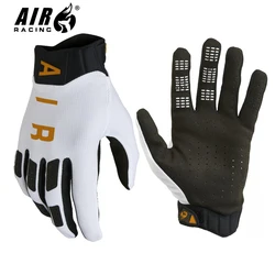 Men's Multi - Color Touchscreen Motorcycle & Mountain Bike Full - Finger Racing Gloves - M (WHITE)
