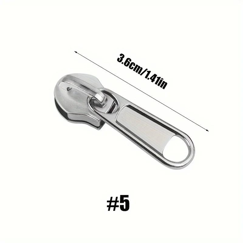 10pcs Durable Nylon Zipper Pulls Assorted Sizes #3 #5 #8 #10 For Bags And Tents Non-Slip Long Tab Zipper Heads Replacement Set