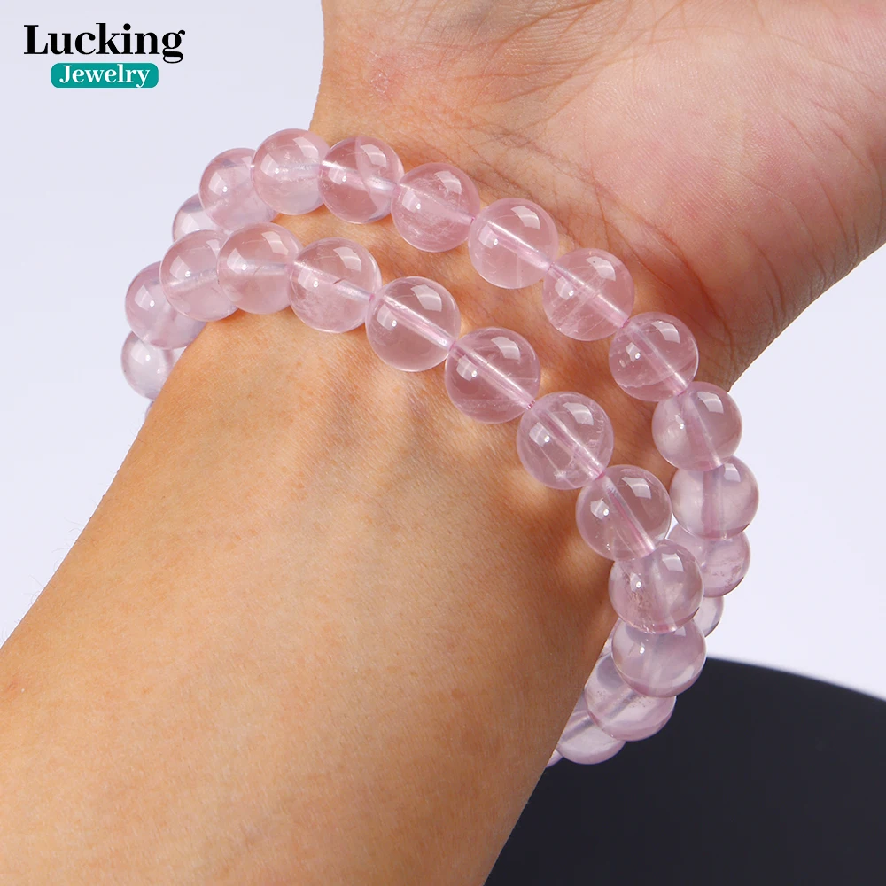 AAA Natural Mozambique Glassy Pink Quartz Beads 7-9mm Rose Crystal for Jewelry Making & Healing | Love Energy Gemstone Beads 3