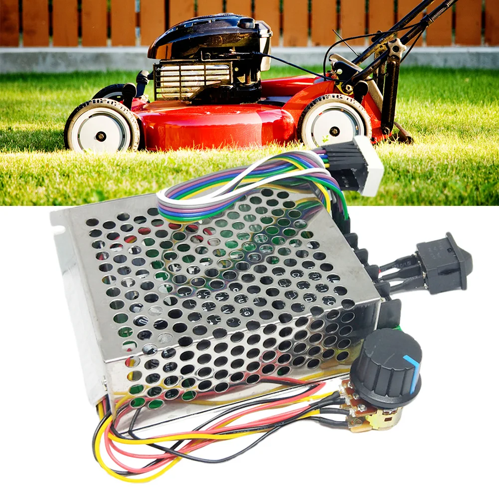 PWM DC Motor Speed Controller Input MAX 60A Adjustable Drive Module DC 10 -55V with Adjustable Potentiometer Brush Motor Tool