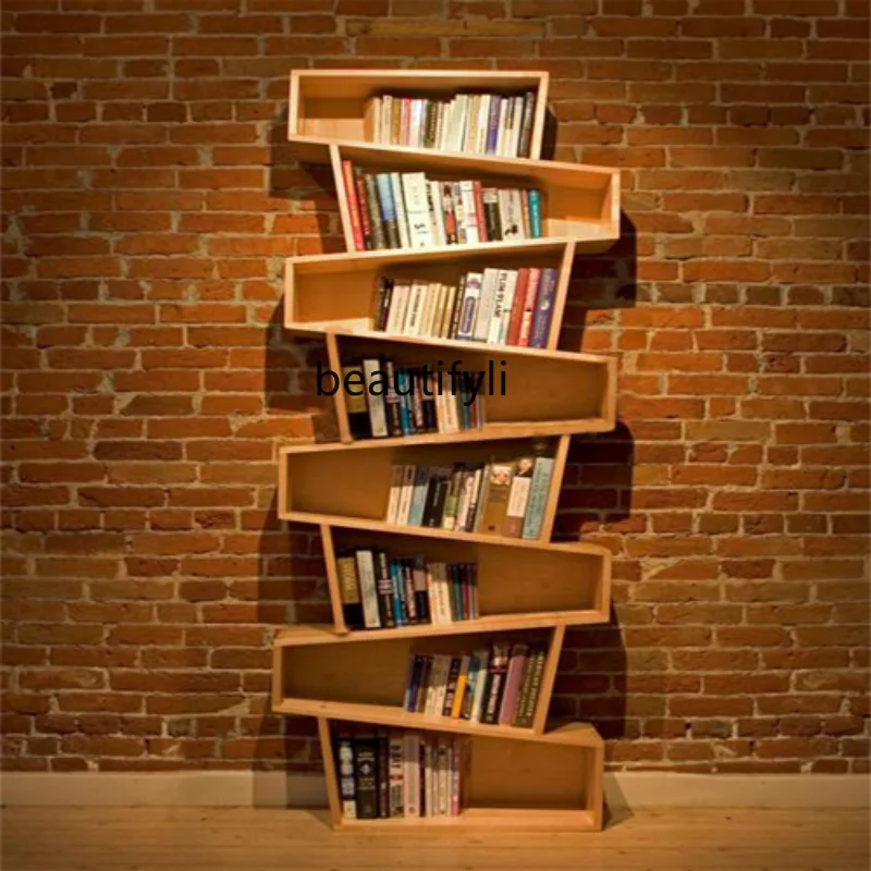 

Personality Bookcase Shelf Modern Display Cabinet Shelf Bookshelf Combination Furniture Creative Concept Bulkhead Bracket