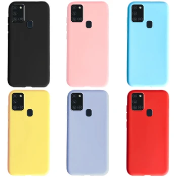 Per Samsung A21S Custodia per Samsung Galaxy A21S A 21S A21 S Custodia in silicone TPU morbido opaco Custodia per telefono Cover posteriore Fundas Coque Paraurti
