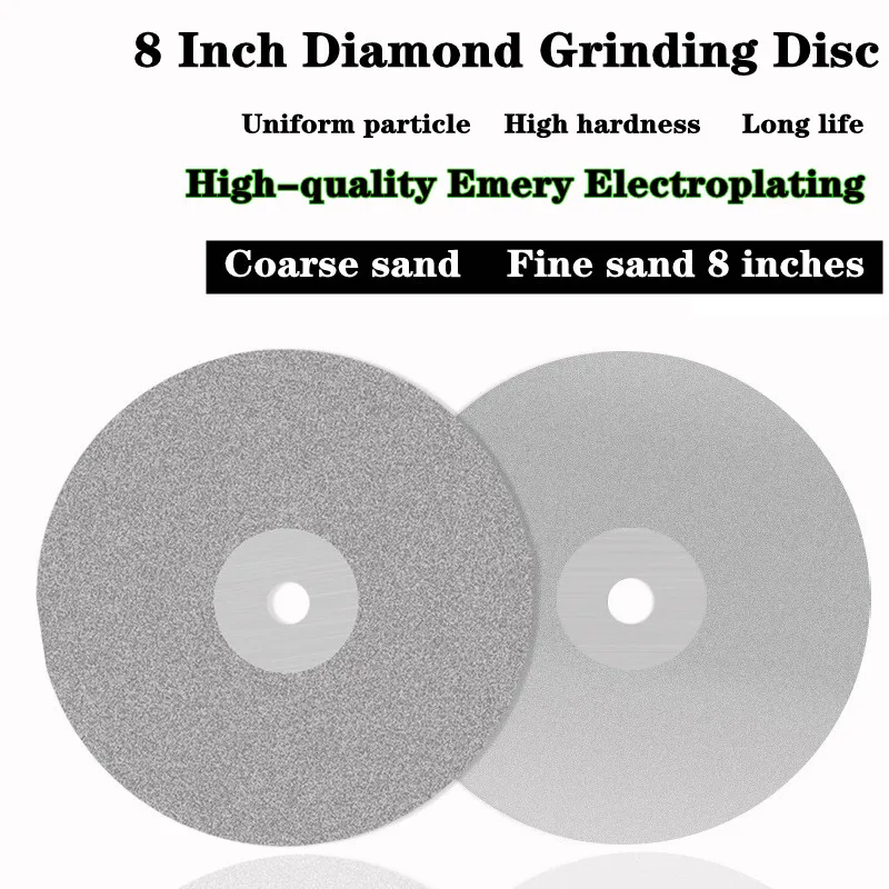 8 zoll 200mm Single Side Diamant Beschichtet Flache Runde Rad Polieren Räder Schmuck Schleifen Poliert Disc 46-2000 grit – Detail 2