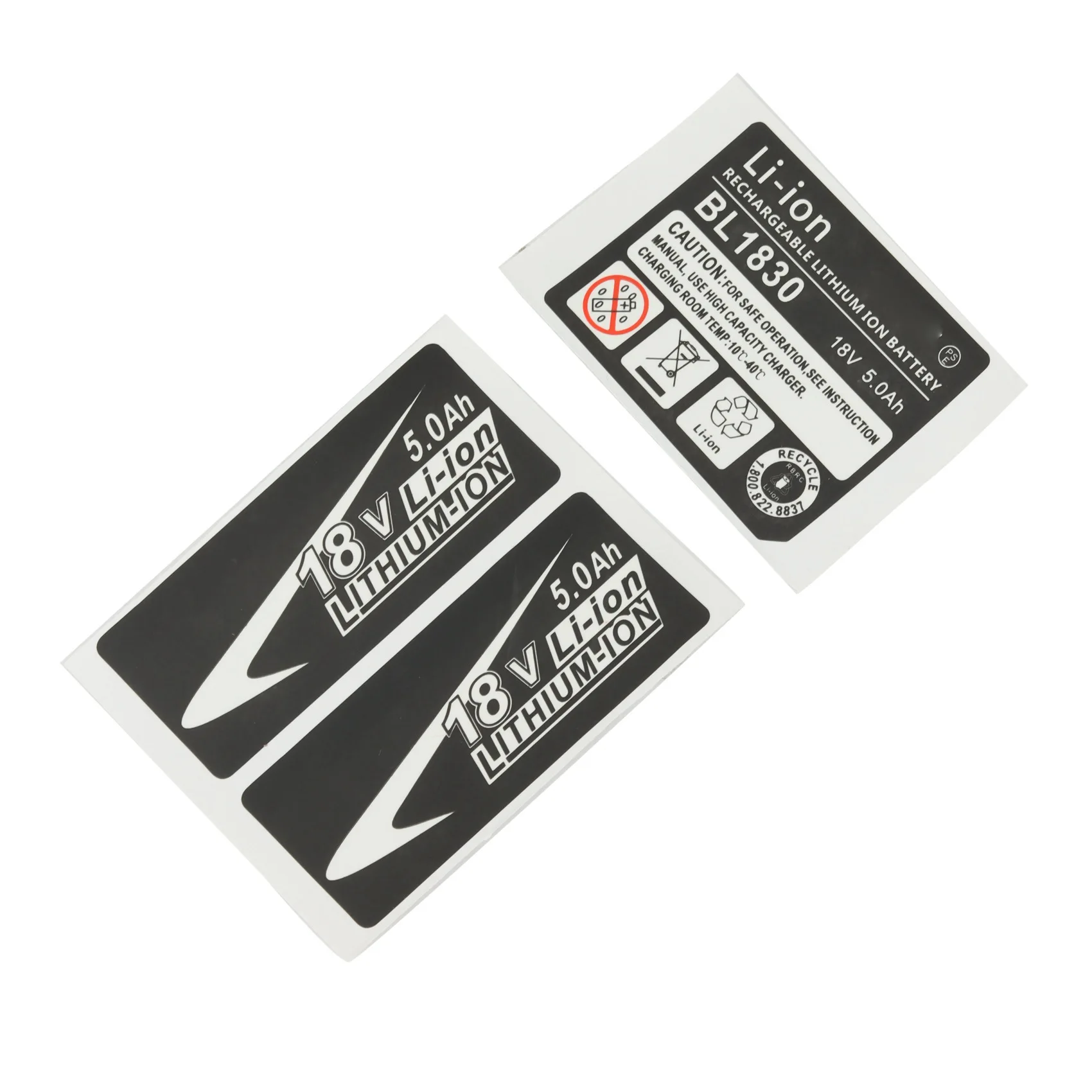 10 Sets of BL1830 Label Lithium Ion Battery 18V 5.0Ah Sticker Label Suitable for Makita 18V Battery
