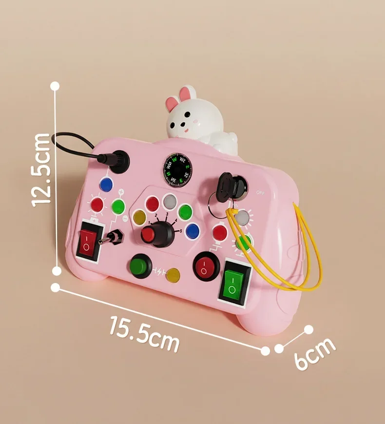 Montessori Busy Board With Led Light Sensory Educational Toy_voghion.com