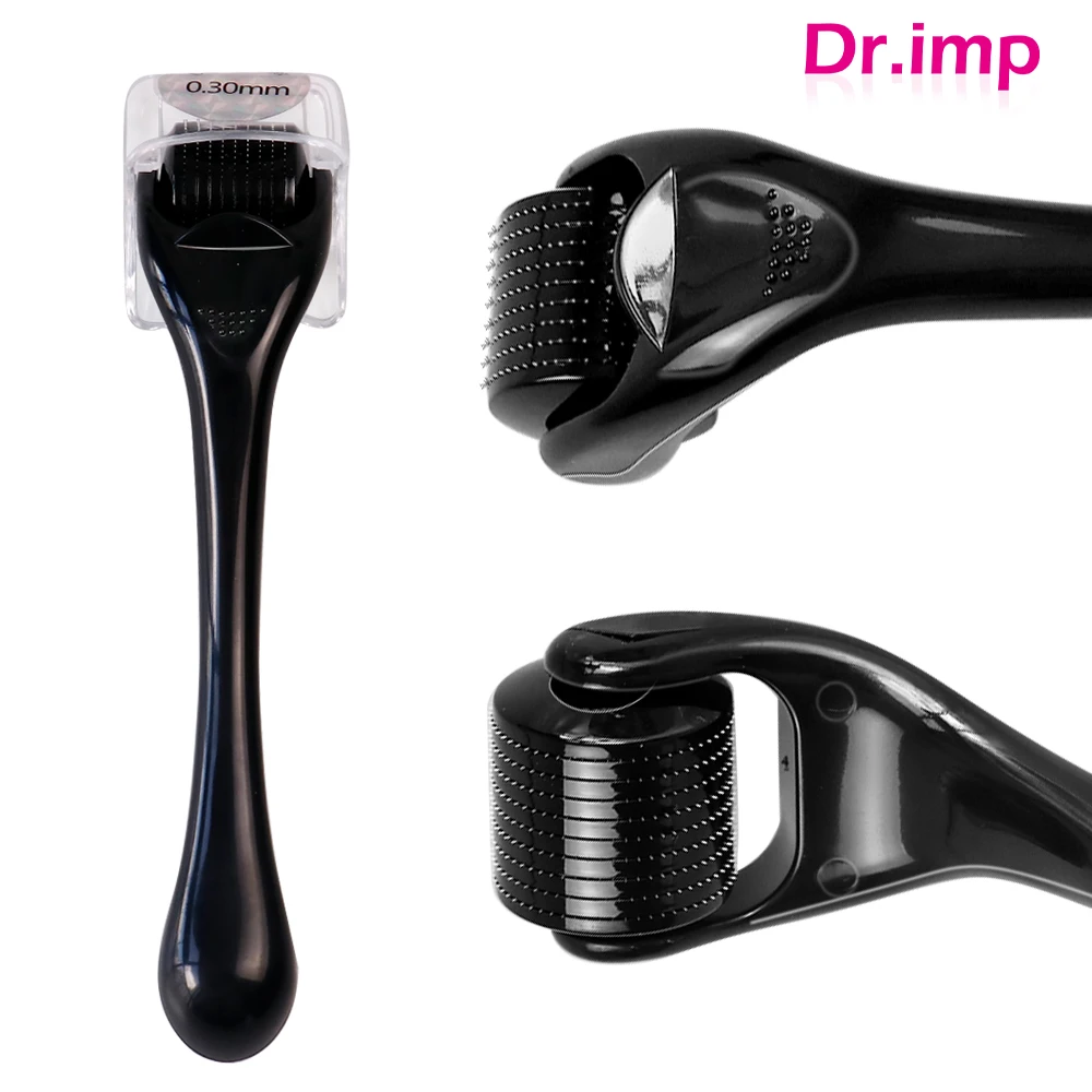 

DRS Derma Roller Titanium 540 Pins Mesoroller Face Medical Grade Machine for Hair Regrowth Growth Skin Care Black Microniddle