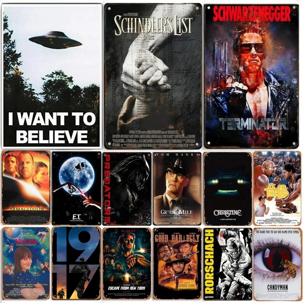 Classic American Retro Films Metal Sign Old Movie Aluminum Plaque Poster Vintage Wall Plate Bar Club Home Bedroom Wall Decor