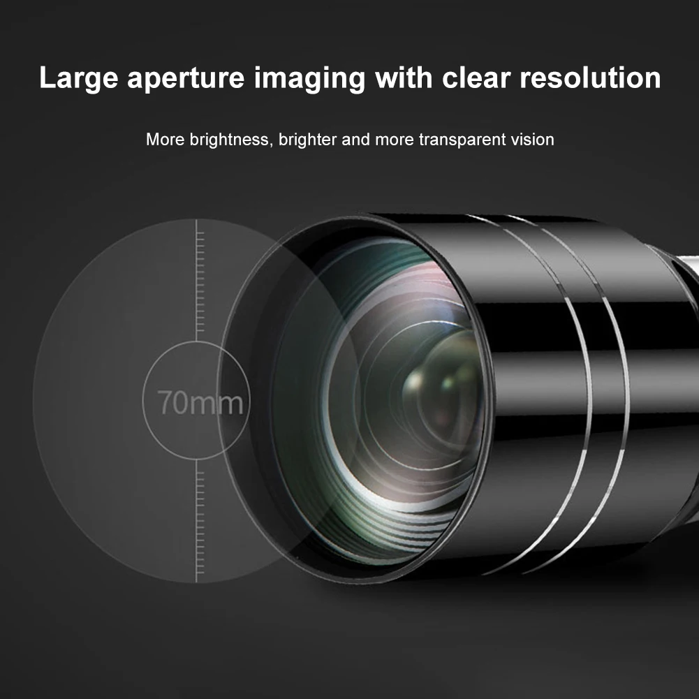 Portable Refractor Telescope 70mm Aperture for Astronomy Beginners