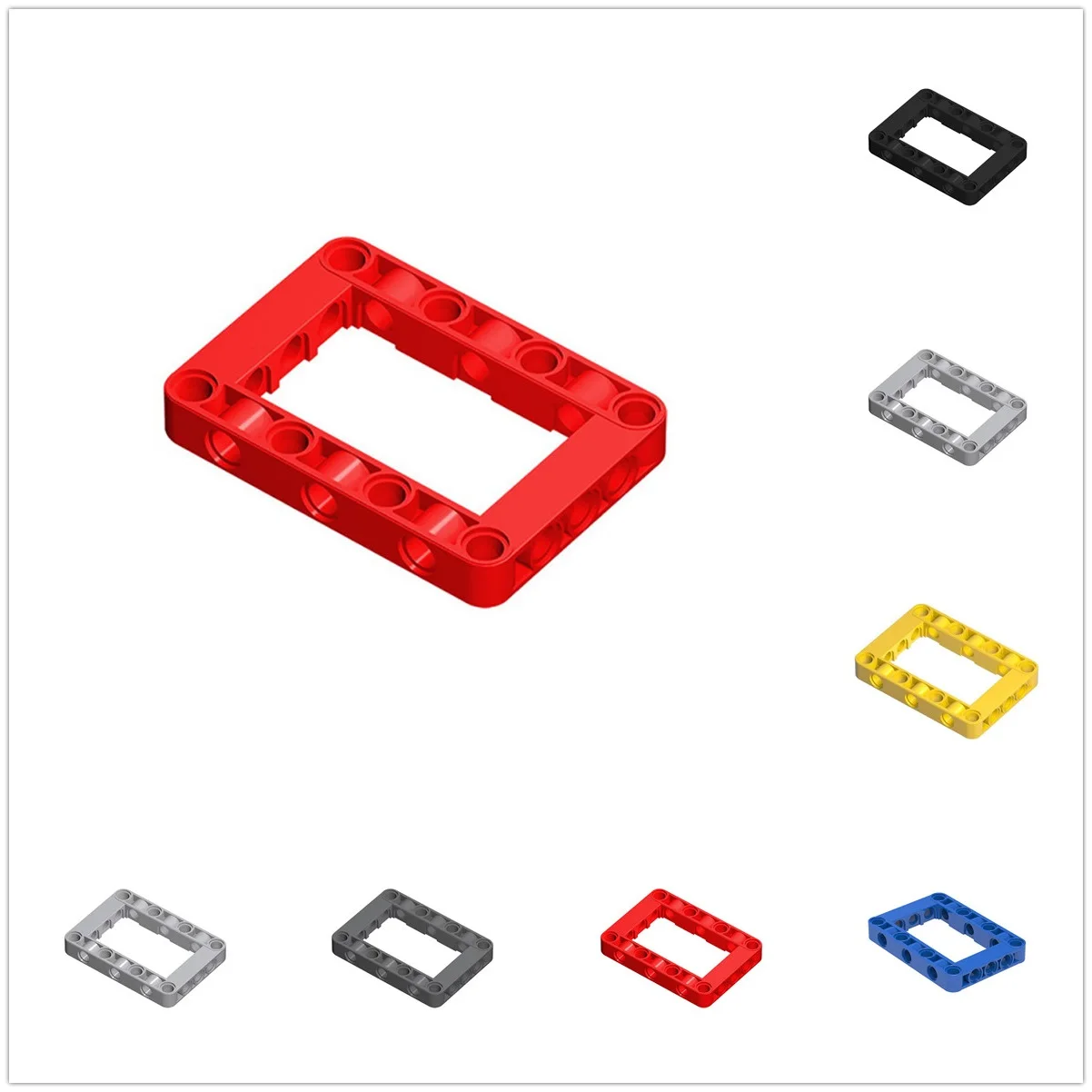 50 Stück 64179 Modifizierter Rahmen Dick 5 x 7 Offener Mittelteil Baustein-Kollektion Modulare Spielzeuge für Technische MOC DIY-Bausteine