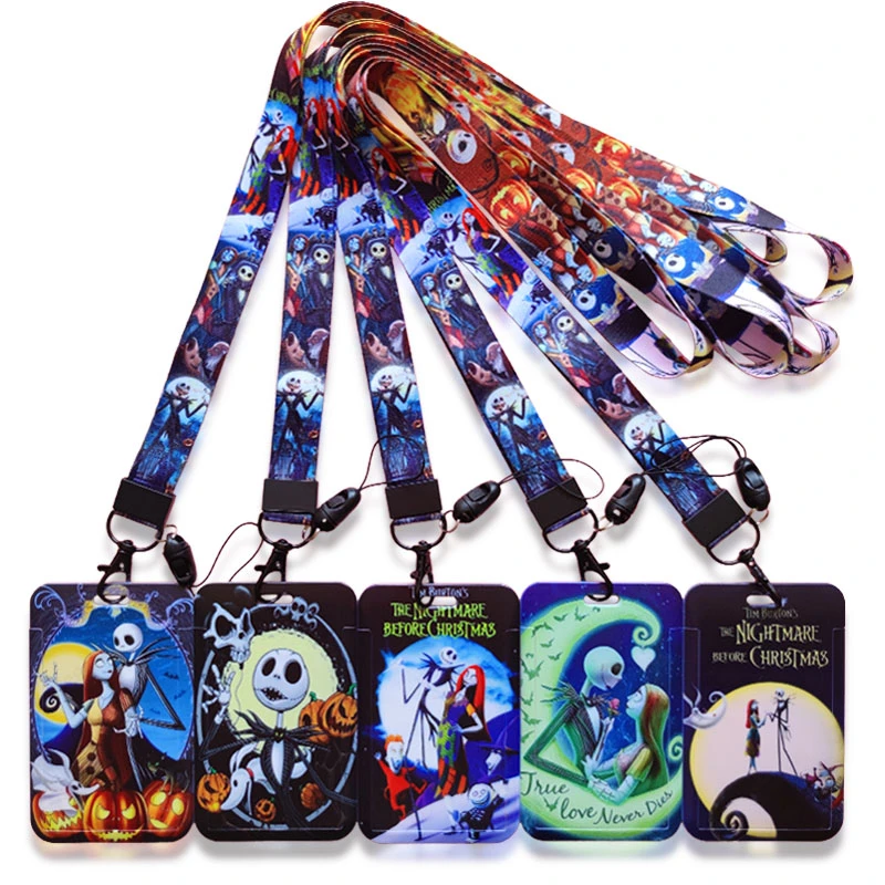 Disney Anime ID Card Holder Lanyards Women Business Neck Strap Credit