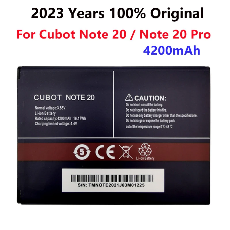 

100% Original New 4200mAh Battery For Cubot Note 20 / Note 20 Pro Phone Battery High Quality Replacement Batteries Bateria