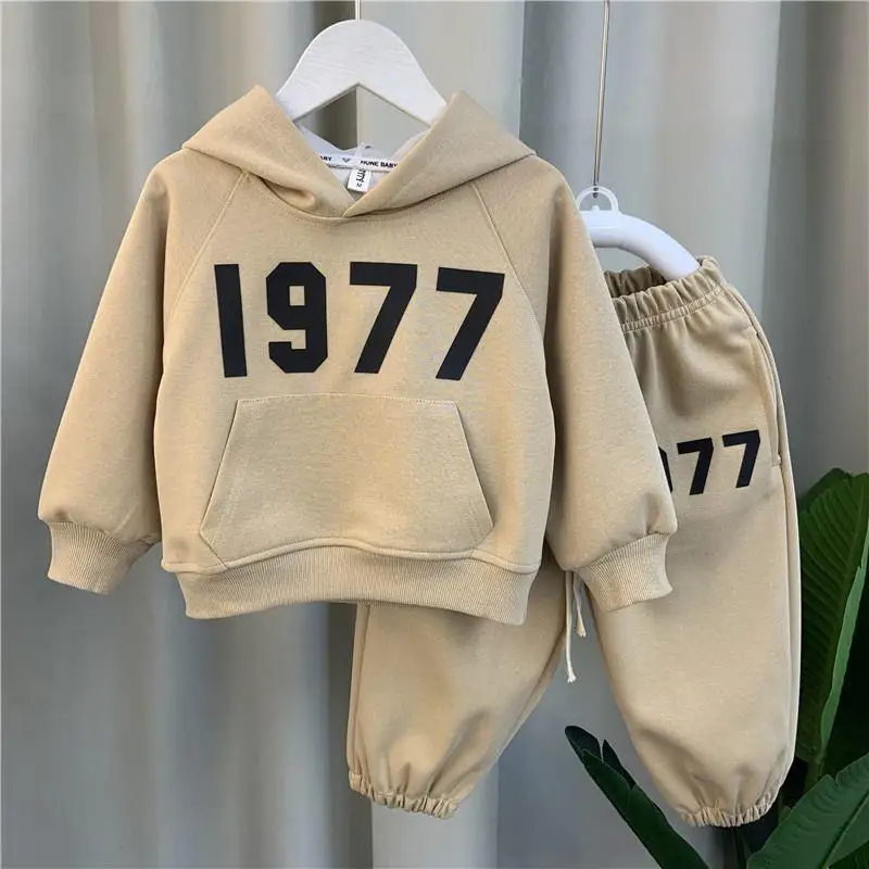 

Fashion Letter Children's Sets 2024 New Boys Clothes Cotton Kids Sweater Pant 2Pcs Set Spring Autumn Children's Hooded Sweater