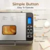 Bread Maker Machine 13-in-1 Bread Machine, Dough Maker, Auto Nut Dispenser & Ceramic Pan, 2LB and 3 Loaf Sizes & 3 Crust 2