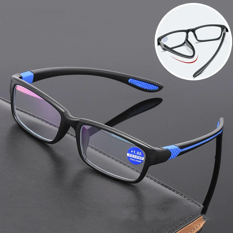 

Ultralight TR90 Presbyopia Glasses Blue Light Blocking Reading Eyeglasses Men Hyperopia Optical Eyewear Diopter +1.0 TO +4.0