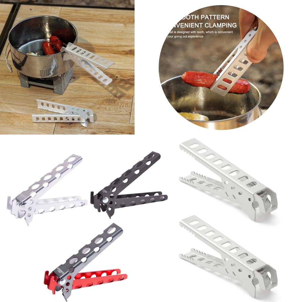 Hot Aluminum Alloy Camping Pot Pan Gripper Bowl Gripper Handle Portable
