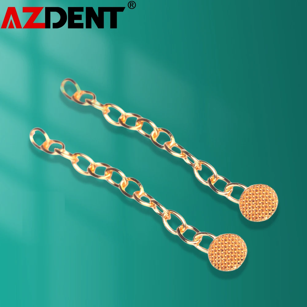 2 Boutons De Traction Orthodontique - Base Ronde Maille Argent - À Coller - Neuf