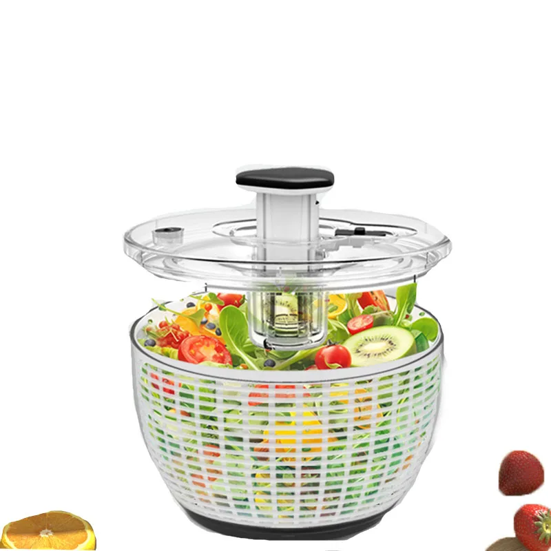 Multifunctional Press Vegetable Dehydrator Salad Meal Fruit and Vegetable Dehydrator Home Kitchen Drain Basket Spin Dryer