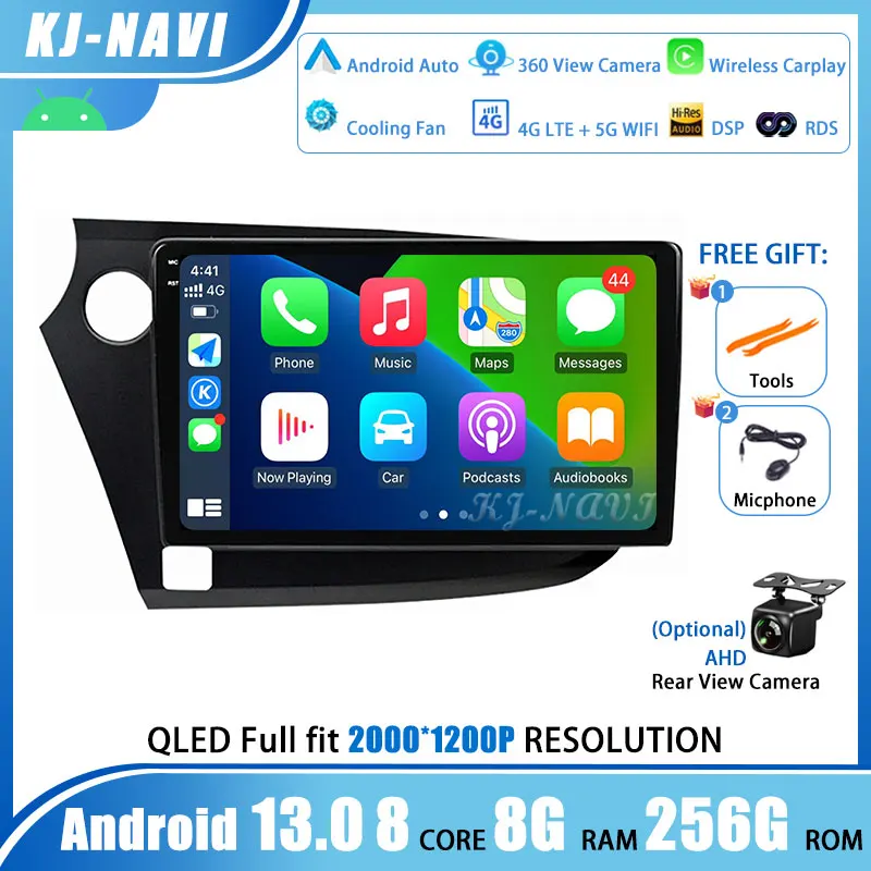

Автомобильный радиоприемник QLED Android 13 для HONDA vision 2009-2014, навигация GPS DSP Carplay, мультимедийный плеер, автомобильное стерео, 2DIN DVD