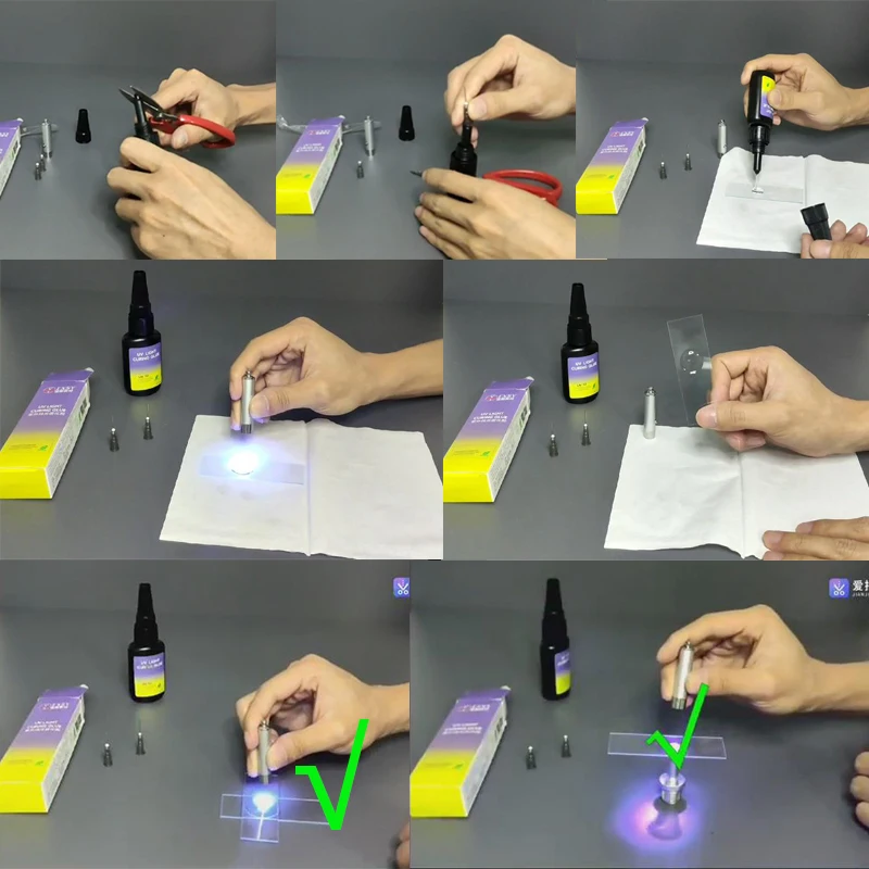 UV Glue Kit Super Bonding & Welding UV Clear Glue with Black Light,5 Second Quick-Drying for Bonding Glass, Metal, Plastic 4