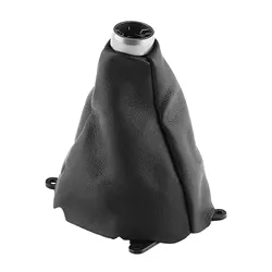 Premium PU Leather Gear Shift Boot Replacement - Universal Fit (Black)